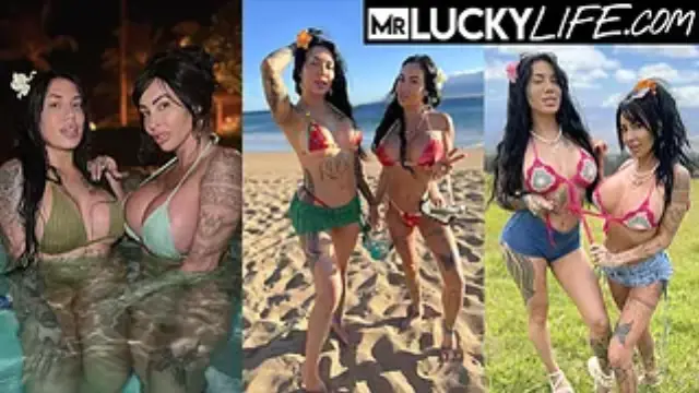 Busty Besties Danae Marie And Lacey Jane Enjoy An Outdoor Date And Blowjob